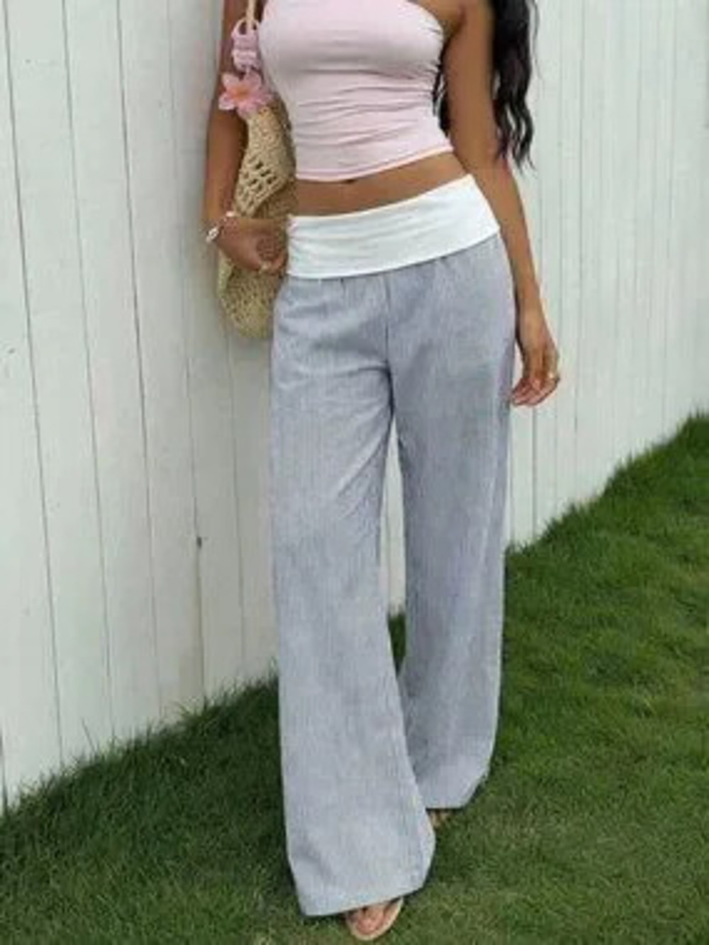 ZARA Multicolor Casual Women's Low-Waist Straight-Leg Pants